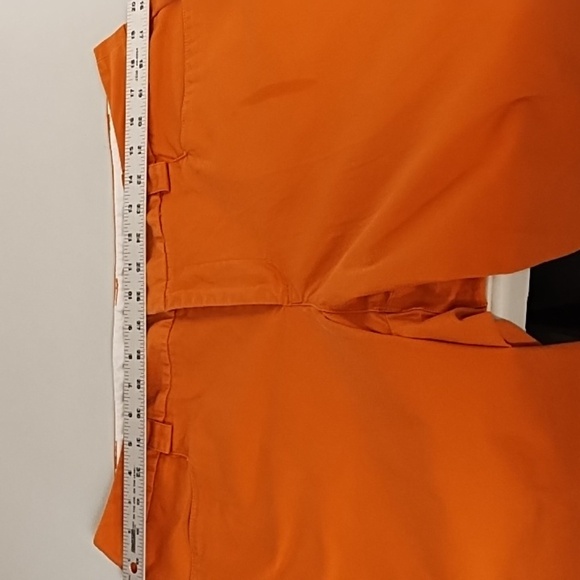 Venizia 18 Wide Cuff Stretch Cropped Trousers Smooth Back Front Pockets Orange - Picture 3 of 12